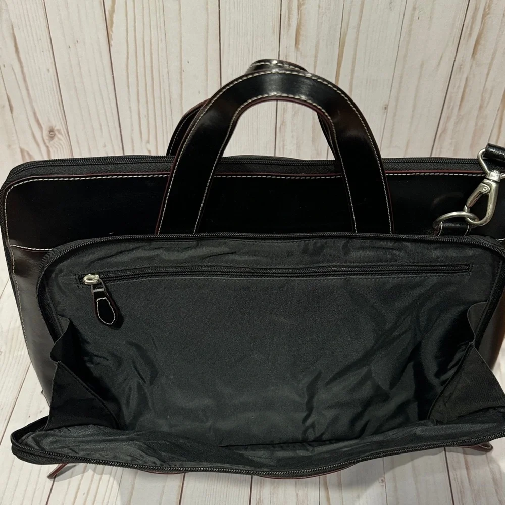 Samsonite Messenger Shoulder Bag Briefcase Black Multi Pockets Executive